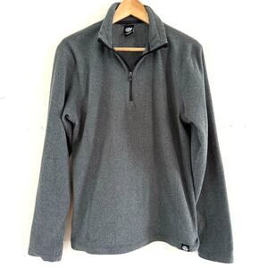 REI Co-Op Men's Fleece 1/4 Zip Sweater Gray Size Small Pullover